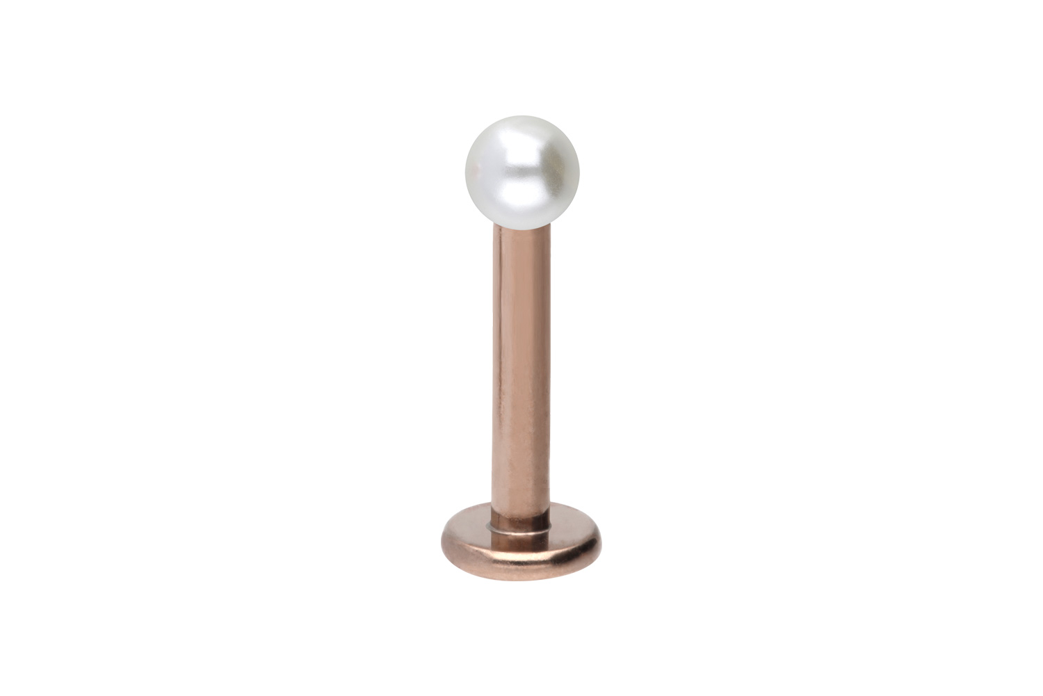Titan Labret Piercing SYNTHETISCHE PERLE
